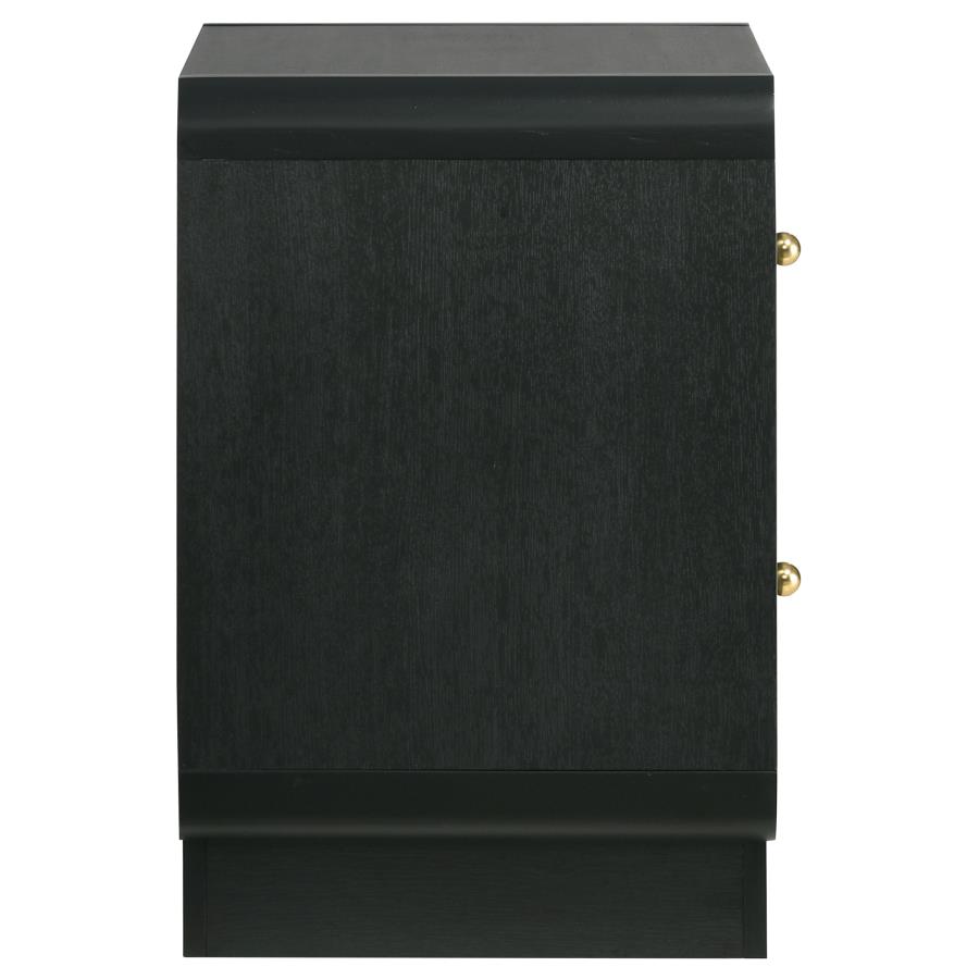 Cavelle 2-drawer Nightstand Bedside Table Black view 9