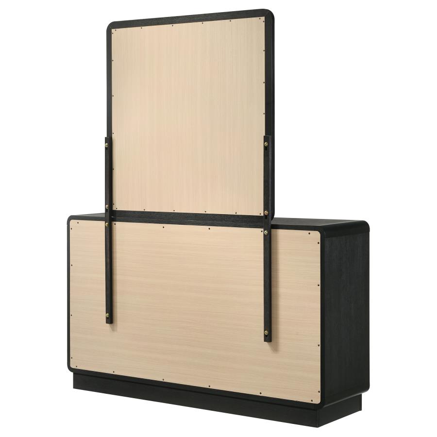 Cavelle 6-drawer Dresser and Mirror Black view 8