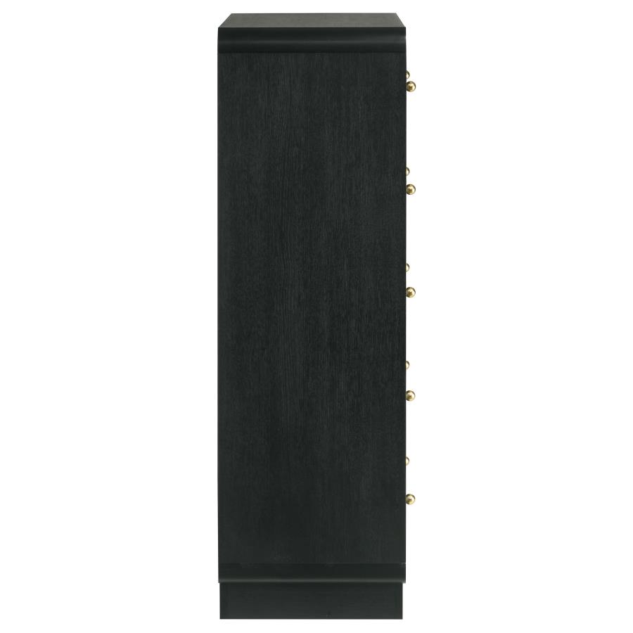 Cavelle 5-drawer Chest of Drawers Black view 9