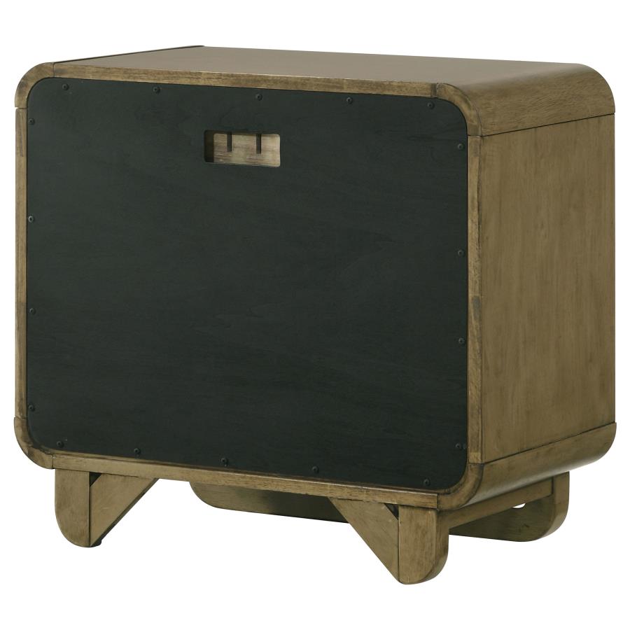 Amsbury 2-drawer Nightstand Bedside Table Nutmeg view 8