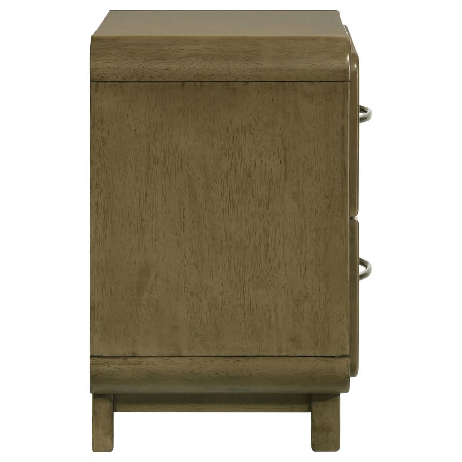 Amsbury 2-drawer Nightstand Bedside Table Nutmeg view 9