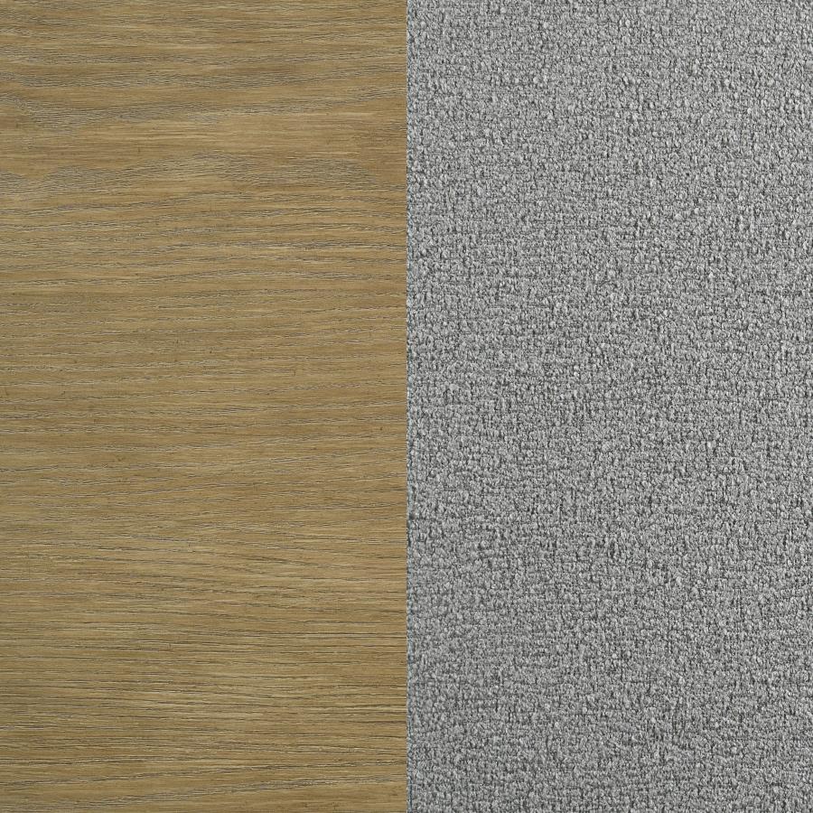Arini Upholstered Eastern King Panel Bed Sand Wash and Grey view 10