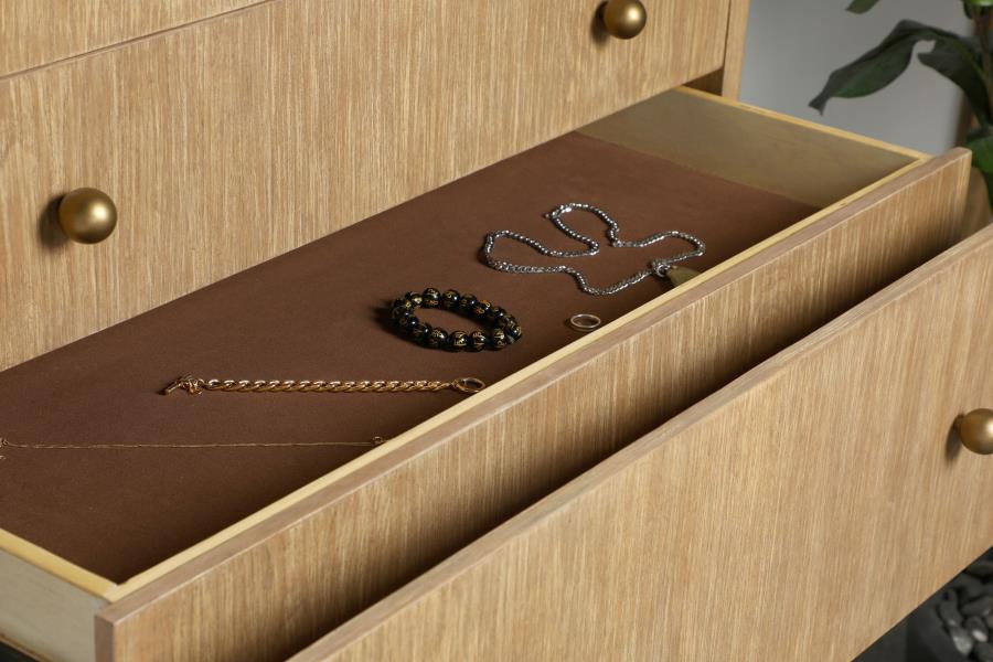 Arini 5-drawer Bedroom Chest Sand Wash view 10