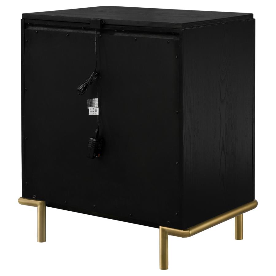 Arini 3-drawer Nightstand Black view 8
