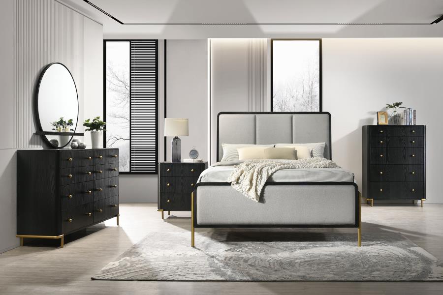 Arini 8-drawer Dresser with Mirror Black view 14