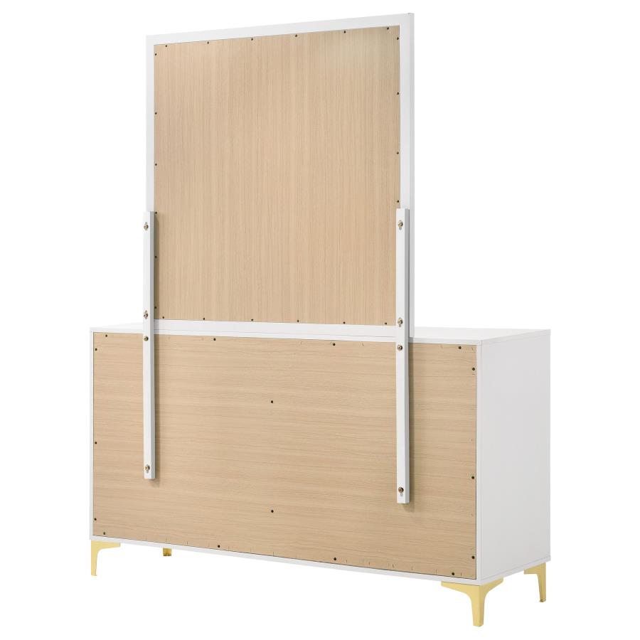 Kendall 6-drawer Dresser with Mirror White view 8