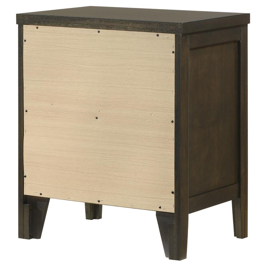 Wilkes 2-drawer Nightstand Bedside Table Dark Cocoa view 8