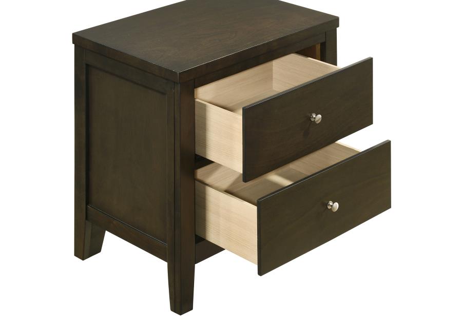 Wilkes 2-drawer Nightstand Bedside Table Dark Cocoa view 10