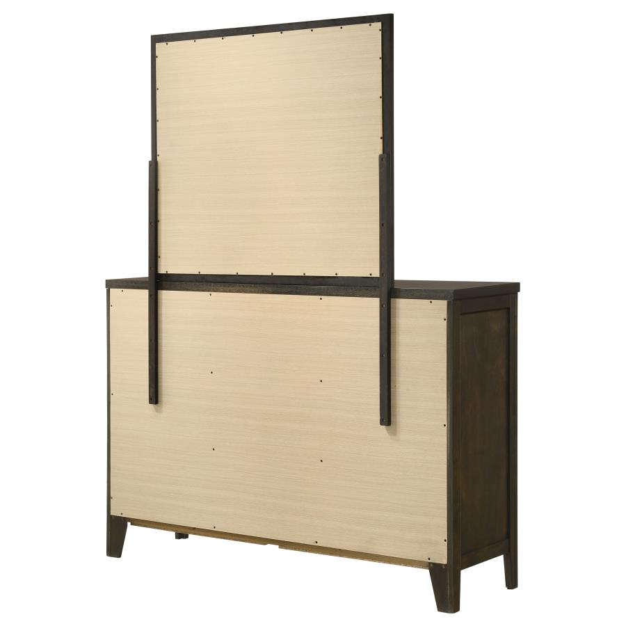 Wilkes 6-drawer Dresser and Mirror Dark Cocoa view 8