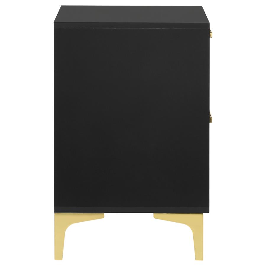 Kendall 2-drawer Nightstand Black view 9