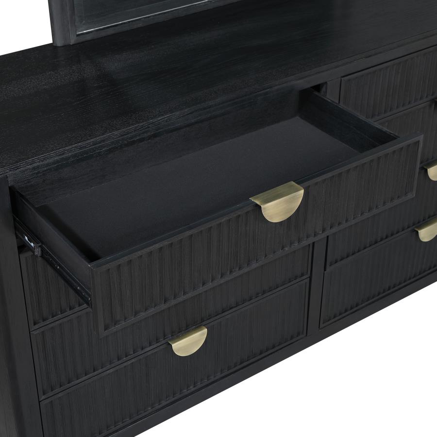 Brookmead 4-piece Upholstered Queen Bedroom Set Black view 12