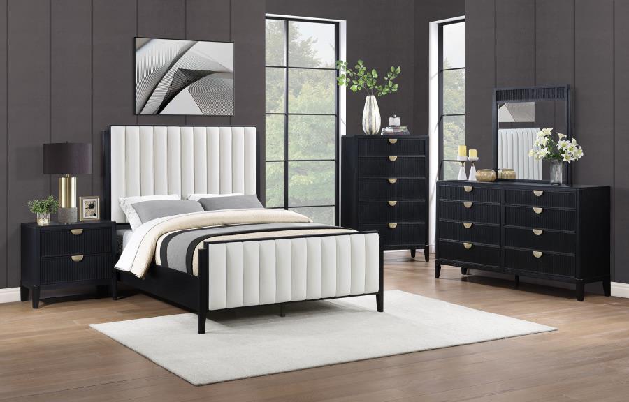 Brookmead 60-inch Upholstered Queen Bed Black view 12