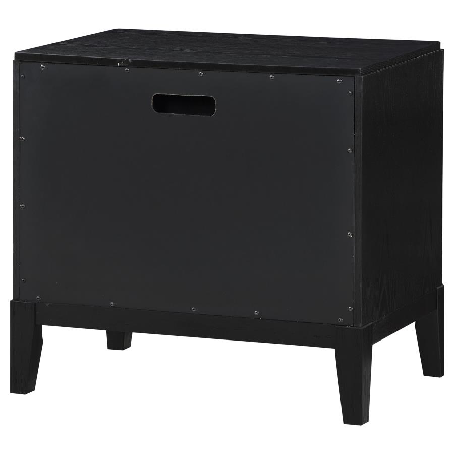 Brookmead 2-drawer Nightstand Black view 8