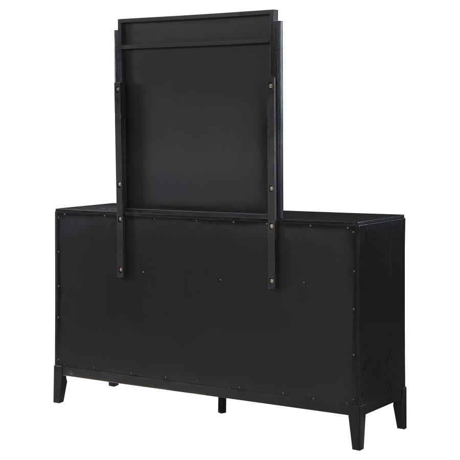 Brookmead 8-drawer Dresser with Mirror Black view 8