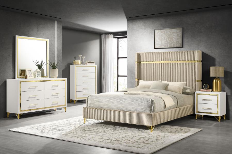 Lucia 2-drawer Nightstand Bedside Table White view 14