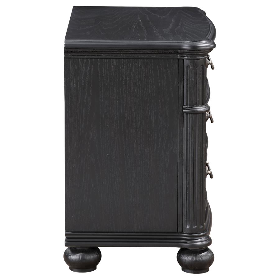 Celina 3-drawer Nightstand Black view 9