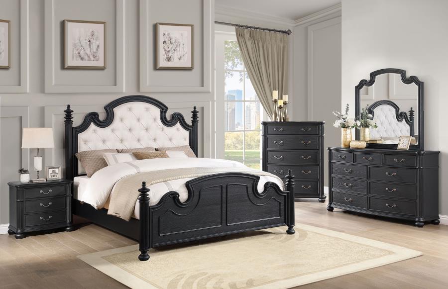 Celina 3-drawer Nightstand Black view 14