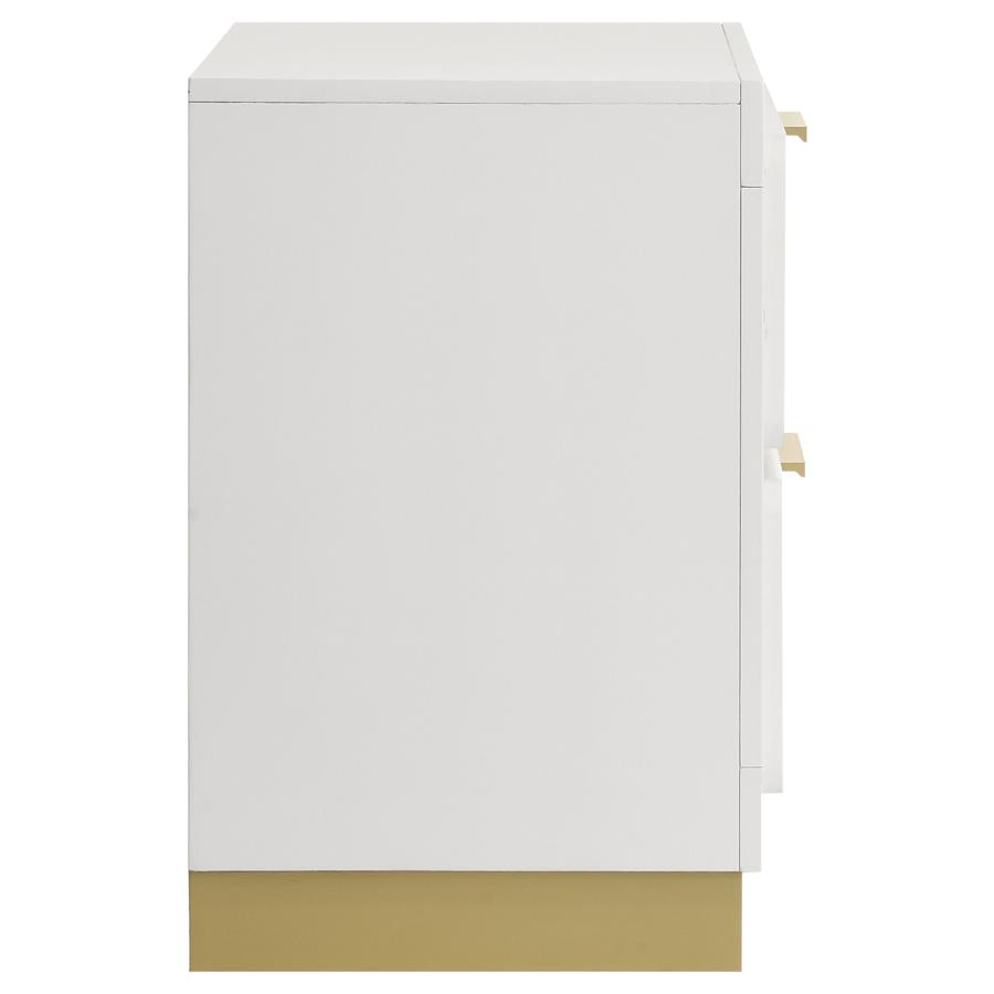 Caraway 2-drawer Nightstand White view 9