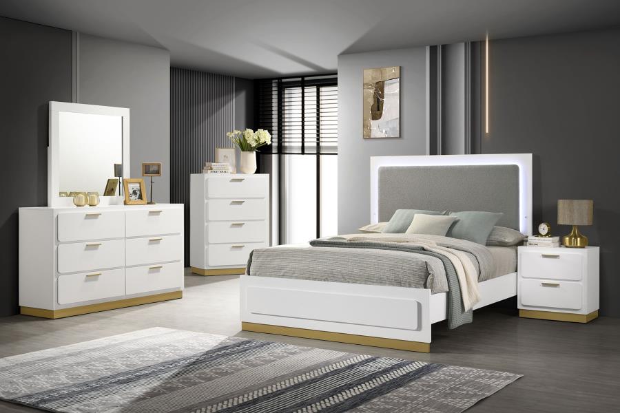 Caraway 2-drawer Nightstand White view 13