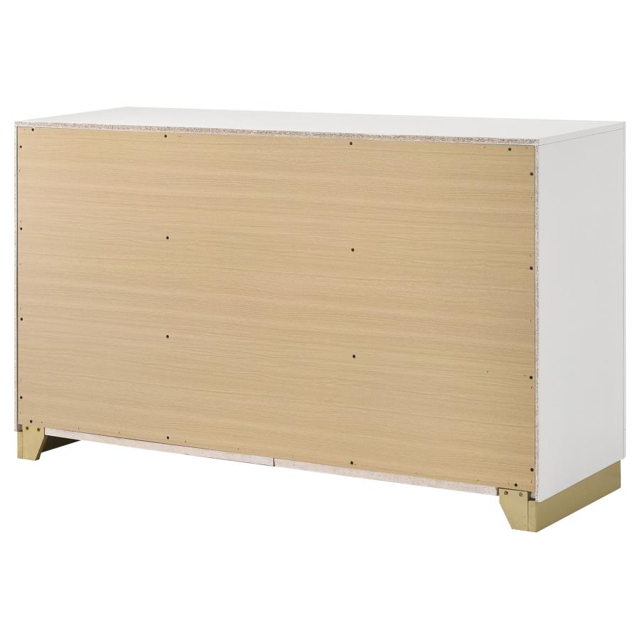 Caraway 6-drawer Dresser White view 8