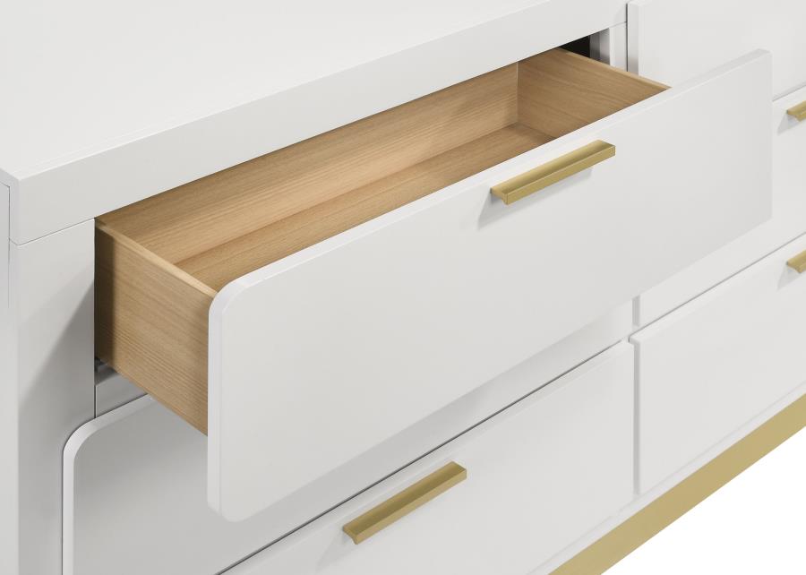 Caraway 6-drawer Dresser White view 10