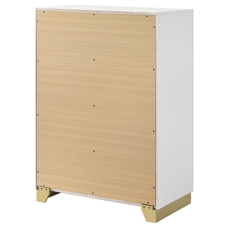 Caraway 4-drawer Bedroom Chest White view 8