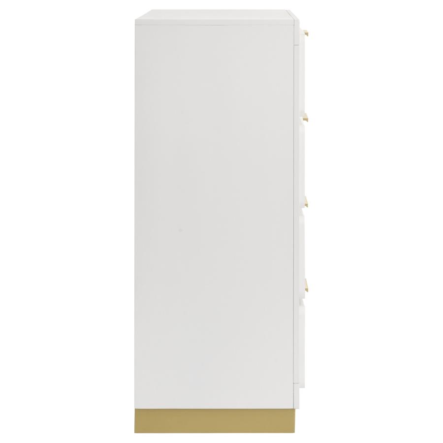 Caraway 4-drawer Bedroom Chest White view 9