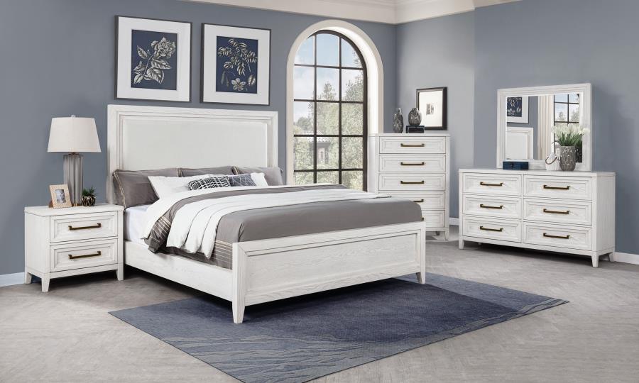 Marielle 6-drawer Bedroom Dresser Distressed White view 15