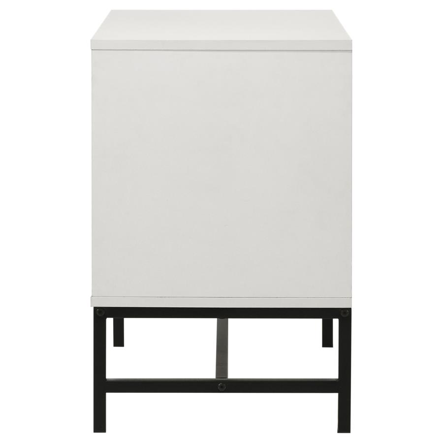 Sonora 2-drawer Nightstand Bedside Table White view 9