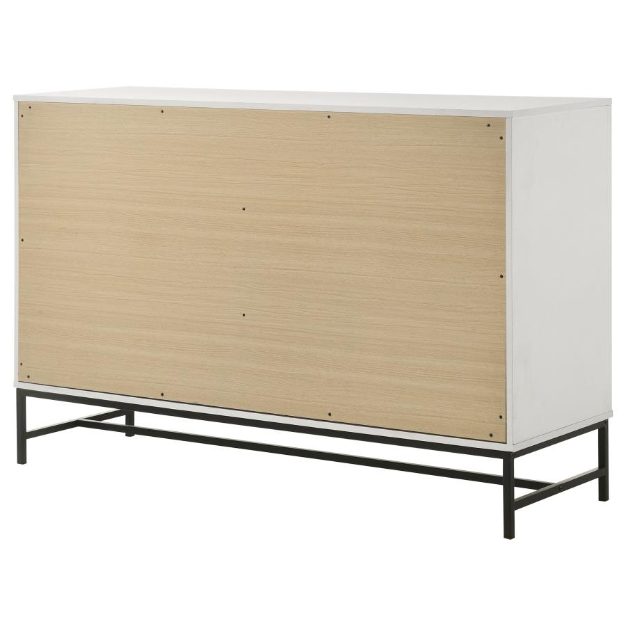 Sonora 6-drawer Bedroom Dresser White view 8