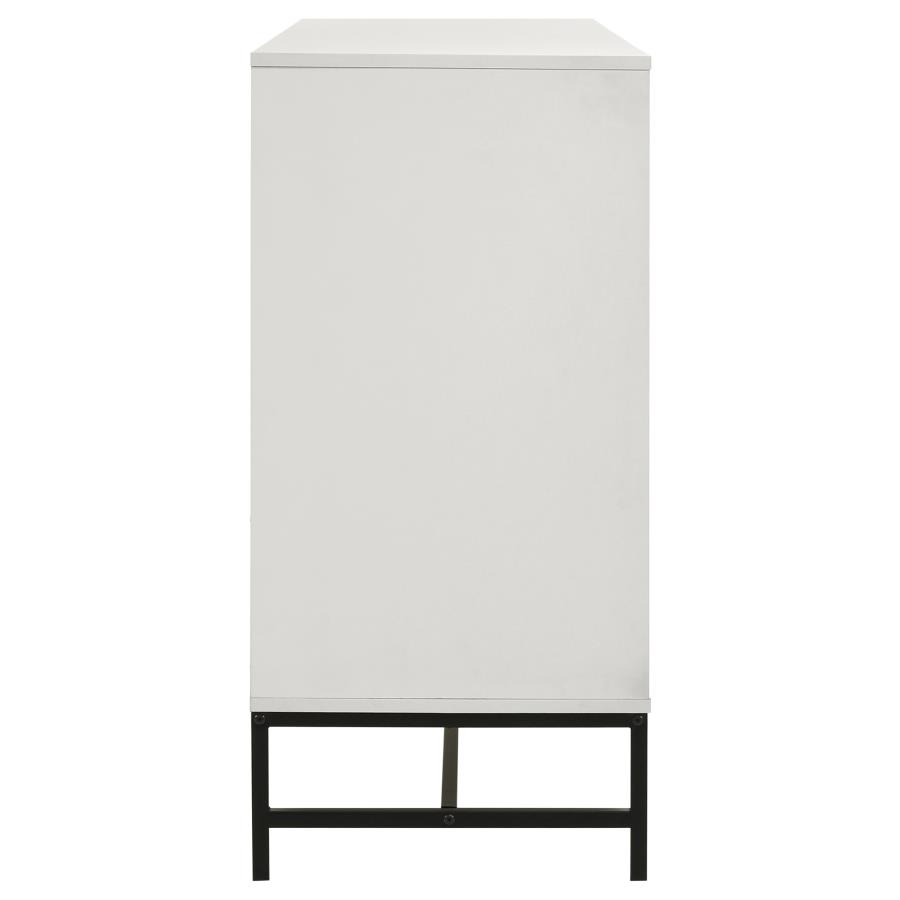 Sonora 6-drawer Bedroom Dresser White view 9