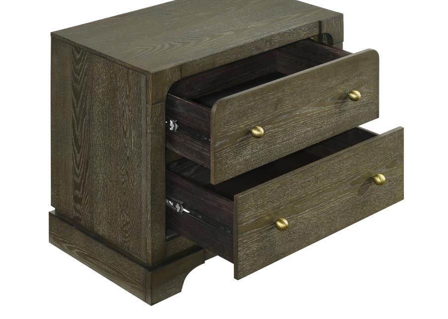 Gran Park 2-drawer Nightstand Bedside Table Dark Cocoa view 10