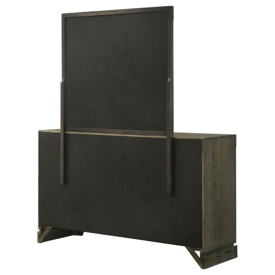 Gran Park 6-drawer Dresser and Mirror Dark Cocoa view 8