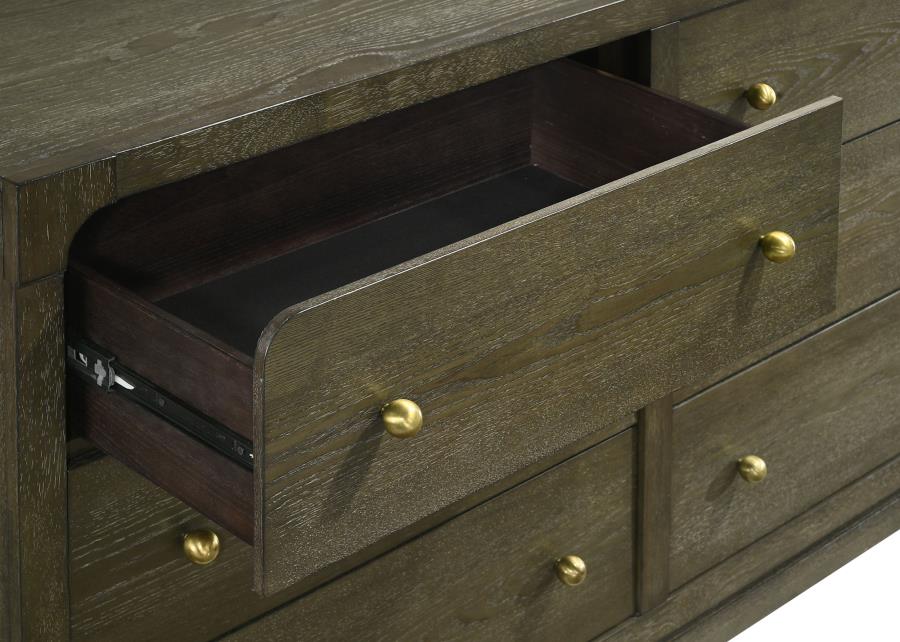 Gran Park 6-drawer Dresser and Mirror Dark Cocoa view 10