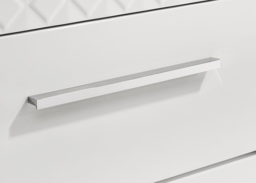 Ives 6-drawer Dresser and Mirror White High Gloss view 11