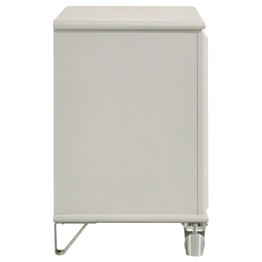 Olivia 2-drawer Nightstand Bedside Table Pearl White view 9