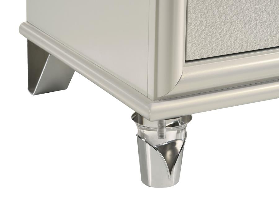 Olivia 2-drawer Nightstand Bedside Table Pearl White view 12