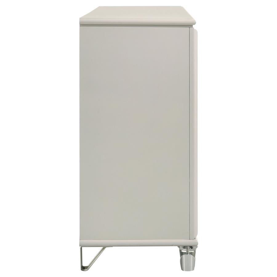 Olivia 6-drawer Dresser Cabinet Pearl White view 9
