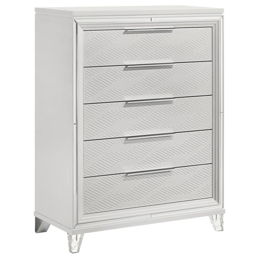 Marmore 5-piece Eastern King Bedroom Set White view 11