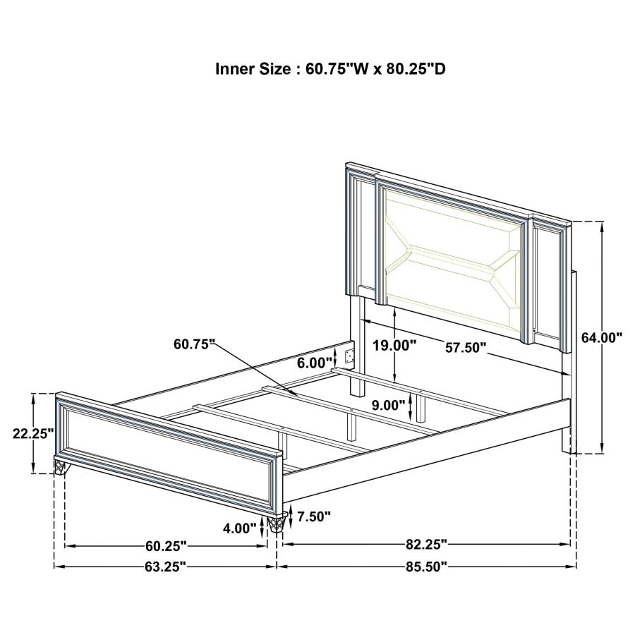 Marmore 4-piece Queen Bedroom Set White view 16