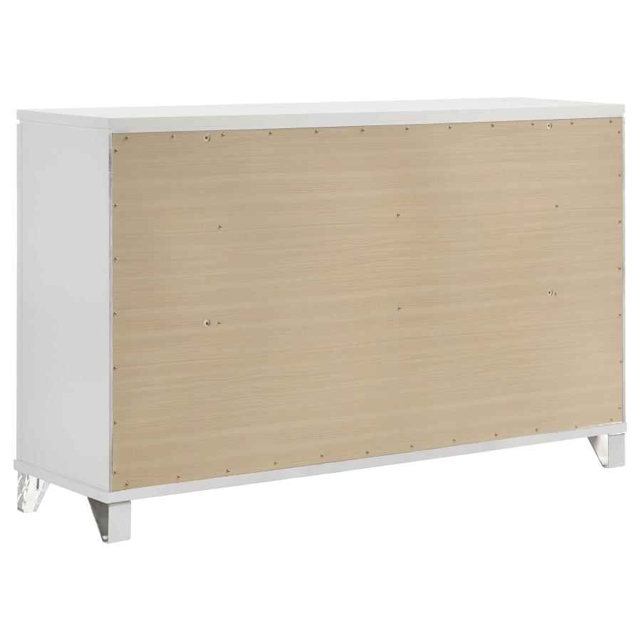 Marmore 5-piece Queen Bedroom Set White view 8