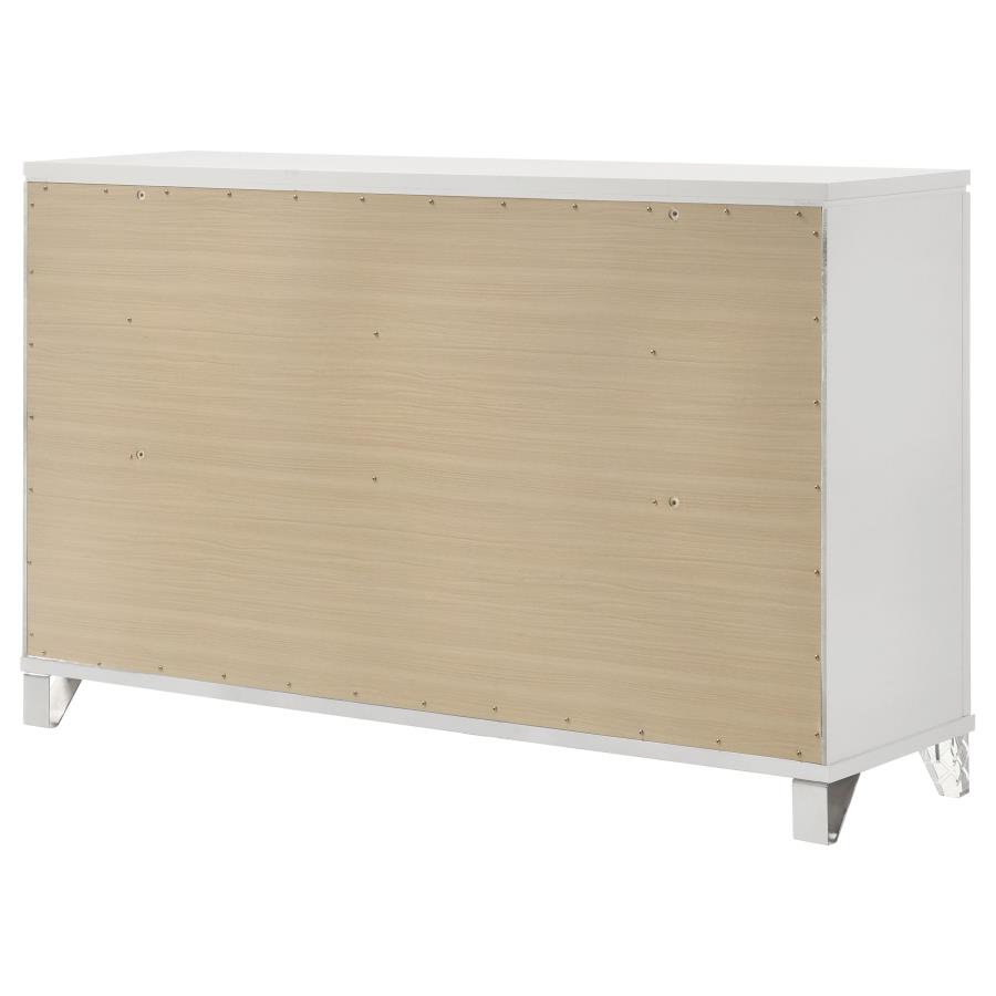 Marmore 9-drawer Dresser Cabinet White view 8