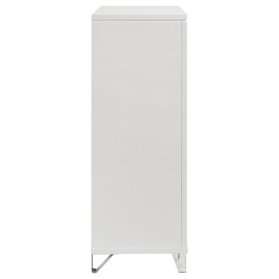 Marmore 5-drawer Bedroom Chest of Drawers White view 9