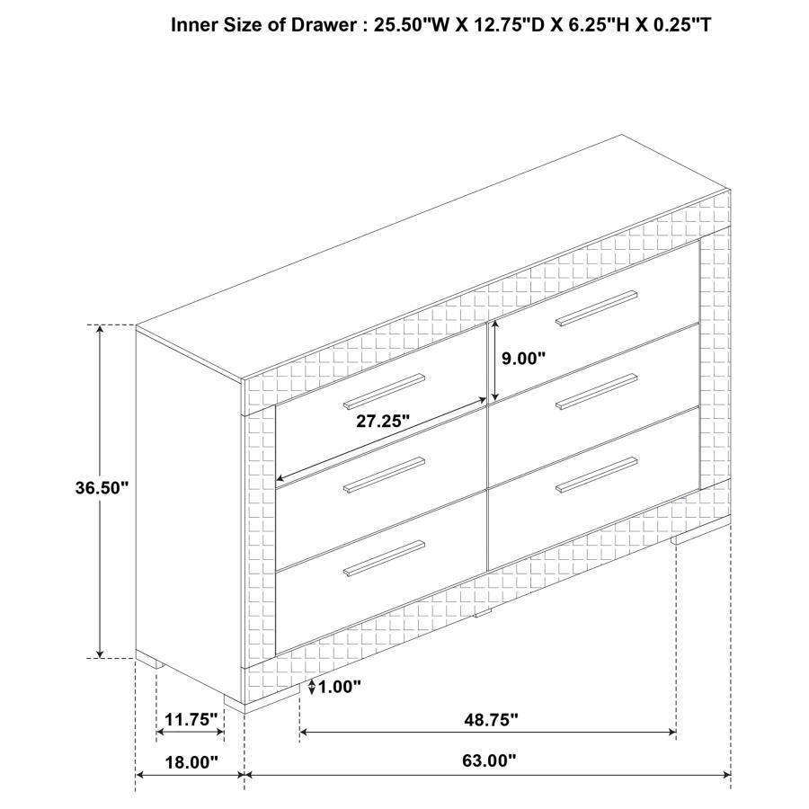Ives 4-piece Queen Bedroom Set Grey High Gloss view 17
