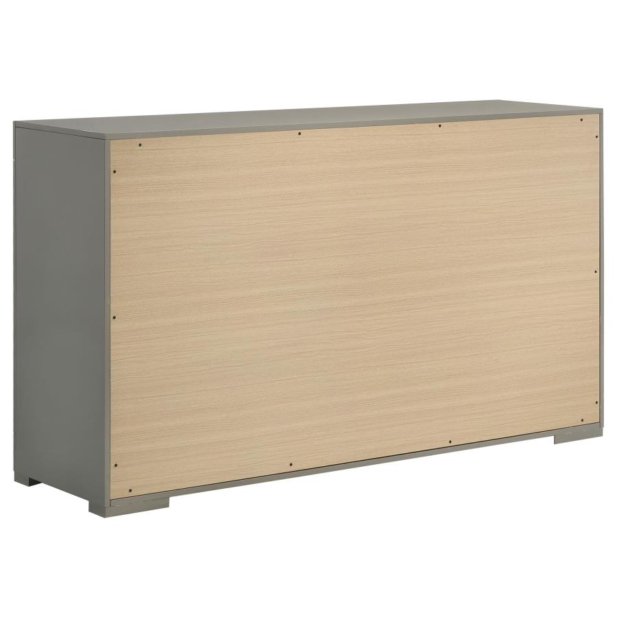 Ives 5-piece Queen Bedroom Set Grey High Gloss view 8