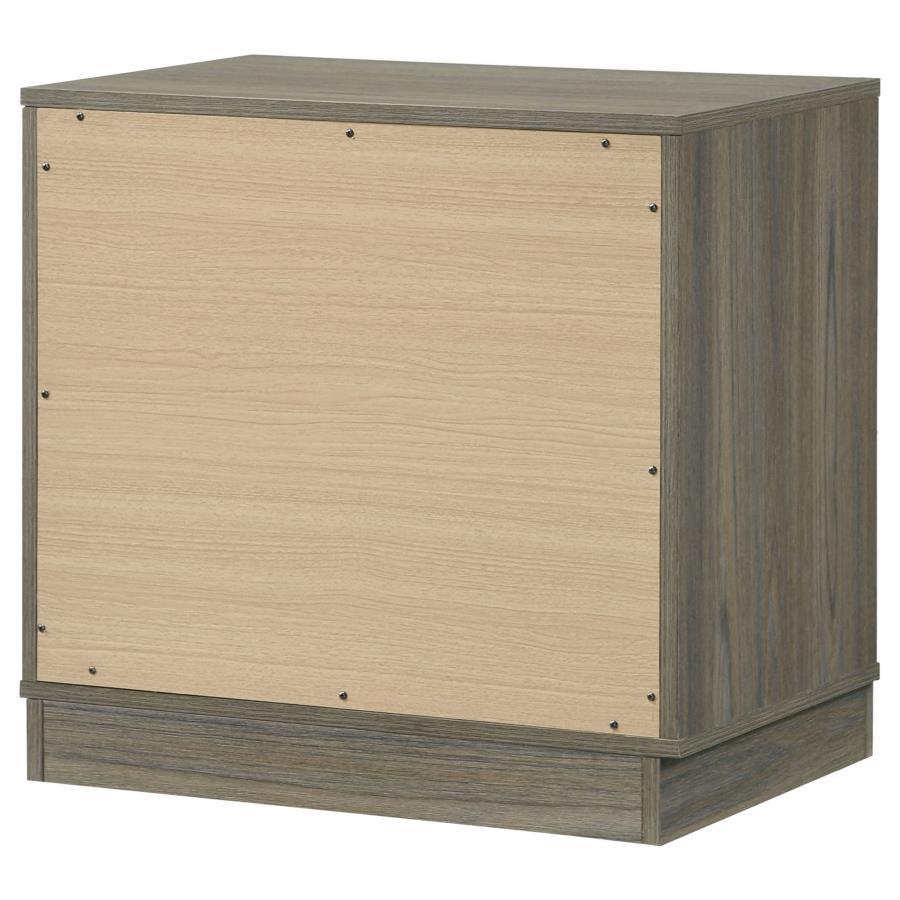 Fenwick 2-drawer Nightstand Bedside Table Grey Oak view 8