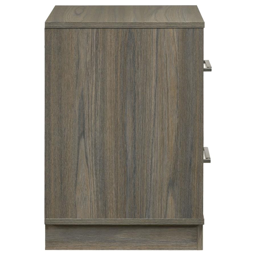 Fenwick 2-drawer Nightstand Bedside Table Grey Oak view 9