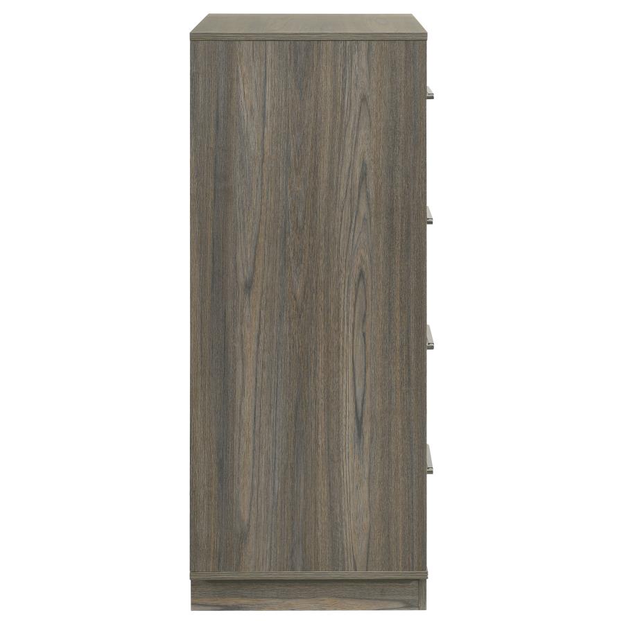 Fenwick 4-drawer Chest of Drawers Grey Oak view 9
