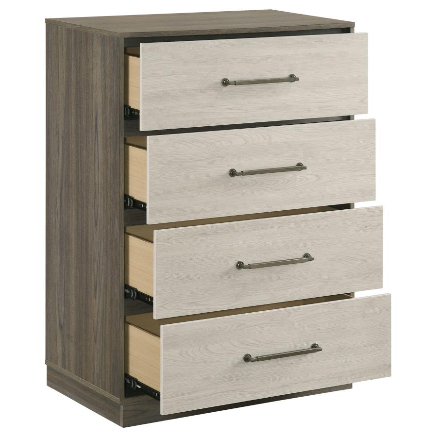 Fenwick 4-drawer Chest of Drawers Grey Oak view 10