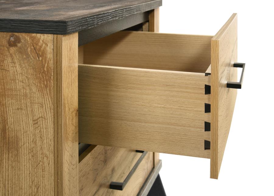 Kaywood 2-drawer Nightstand Bedside Table Natural Pine view 8